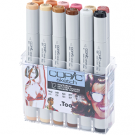 Copic Sketch Portrait 12 набор маркеров с кистью в кейсе, телесные цвета - Copic Sketch Portrait 12 набор маркеров с кистью в кейсе, телесные цвета Копик Скетч маркеры купить в официальном магазине Copic.Club   с доставкой по РФ и всему миру