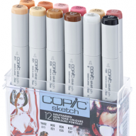Copic Sketch Portrait 12 набор маркеров с кистью в кейсе, телесные цвета - Copic Sketch Portrait 12 набор маркеров с кистью в кейсе, телесные цвета Копик Скетч маркеры купить в официальном магазине Copic.Club   с доставкой по РФ и всему миру
